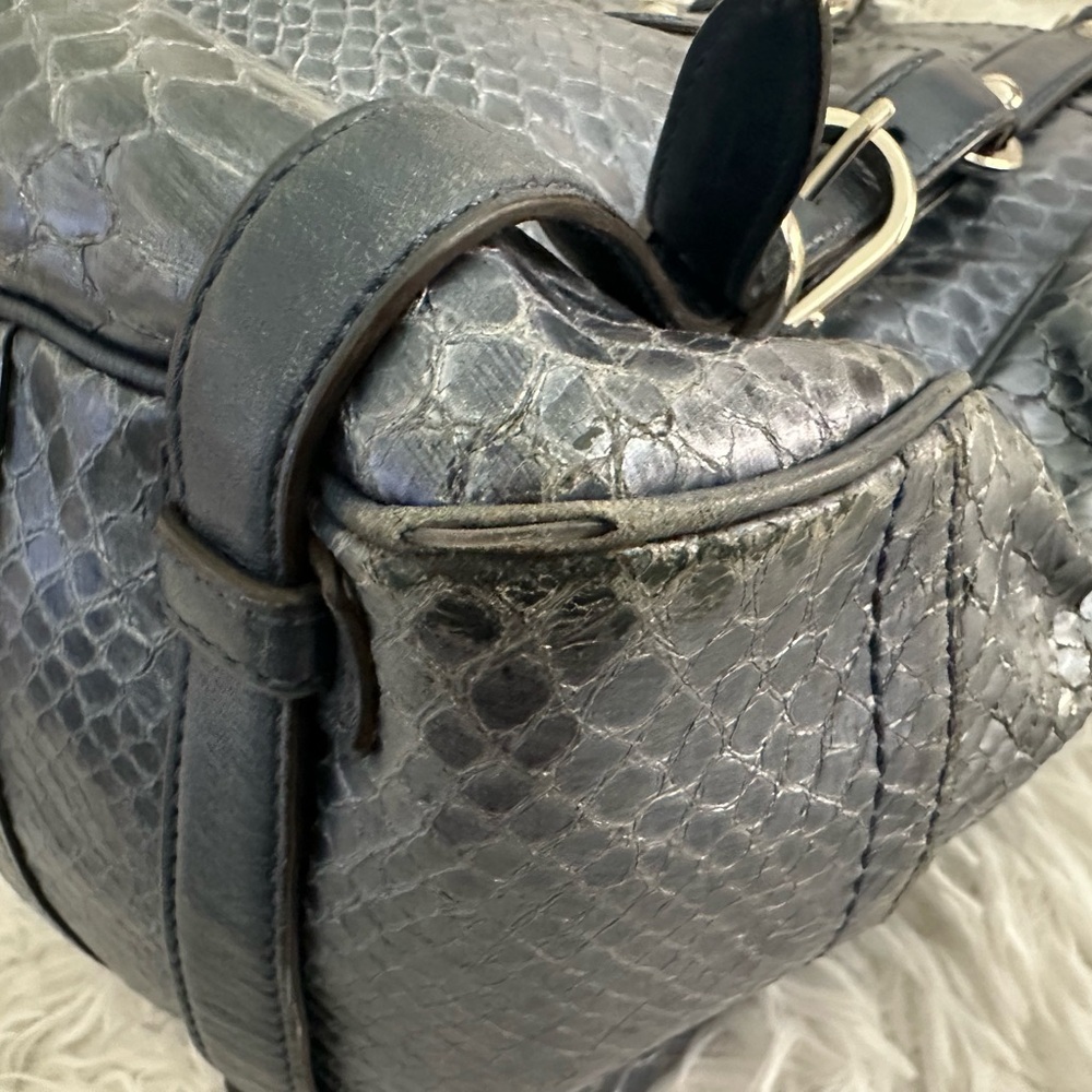 Coach 17551 Exotic Embossed Python Leather Sierra Carryall Bag Handbag Rare HTF - Picture 9 of 13